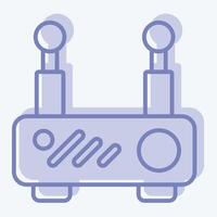 Icon Router. related to Office symbol. two tone style. simple design illustration vector