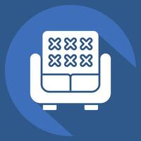 Icon Sofa. related to Office symbol. long shadow style. simple design illustration vector