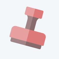 Icon Stamp. related to Office symbol. flat style. simple design illustration vector