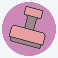 Icon Stamp. related to Office symbol. color mate style. simple design illustration vector