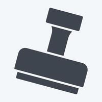Icon Stamp. related to Office symbol. glyph style. simple design illustration vector