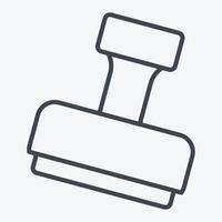 Icon Stamp. related to Office symbol. line style. simple design illustration vector