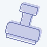 Icon Stamp. related to Office symbol. two tone style. simple design illustration vector