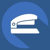 Icon Stapler. related to Office symbol. long shadow style. simple design illustration vector