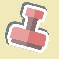 Sticker Stamp. related to Office symbol. simple design illustration vector