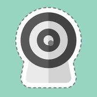 Sticker line cut Webcam. related to Office symbol. simple design illustration vector