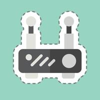 Sticker line cut Router. related to Office symbol. simple design illustration vector