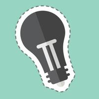 Sticker line cut Light. related to Office symbol. simple design illustration vector