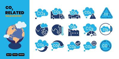 karbon dioxide related colored icon design good for web and mobile app vector