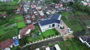 Aerial View of Luxurious Mansion with Extensive Grounds and Modern Design video