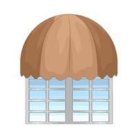 Illustration of window with canopy vector