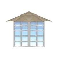 Illustration of window with canopy vector