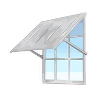 Illustration of window with canopy vector
