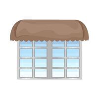 Illustration of window with canopy vector
