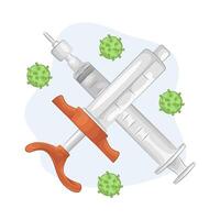 Illustration of syringe vector