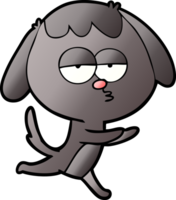 cartoon bored dog running drawing png