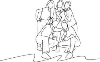 Happy friendship day web banner with various groups of friends hugging together for special occasion celebrationB vector