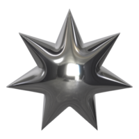 3d chrome Retro futuristic y2k elements png