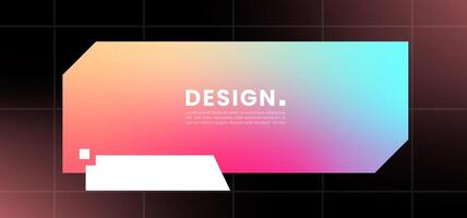 Futuristic element illustration. Colorful lower third overlay. vector