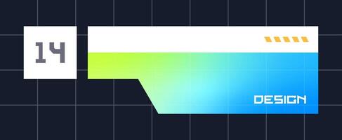 Futuristic element illustration. Colorful lower third overlay. vector