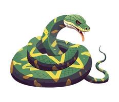 Crawling snake, dangerous icon isolated vector