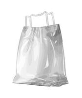 Shopping bag design with handle and packaging icon isolated vector