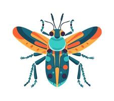 Goliath beetle colored icon isolated vector