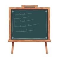 Teaching on blackboard with wooden frame icon isolated vector