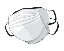 Protective workwear mask, isolated object icon isolated vector