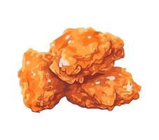 A stack of fried chicken, a food design icon isolated vector