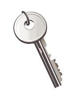 Steel Key icon isolated on white background design vector