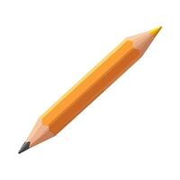 Yellow pencil sharp on white background, creativity symbol icon vector