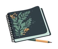 Learning with pencil and paper, education reigns icon isolated vector