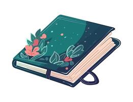 textbook, a imagination blooms icon isolated vector