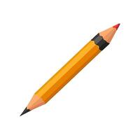 pencil on white background, sharp and creative icon isolated vector
