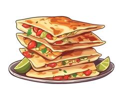 Stack of snacks with vegetables icon isolated vector