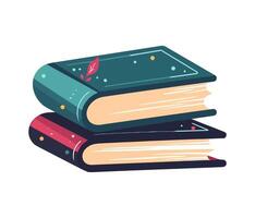 Stack of books, symbol of education and learning icon isolated vector