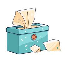 tissue box on white background icon isolated vector