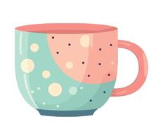 A cute mug with abstract pattern design icon vector