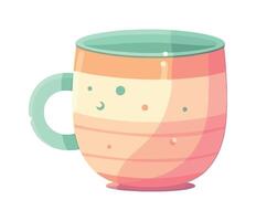 mug with cappuccino design icon isolated vector