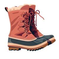 Modern pair boots for adventure icon isolated vector
