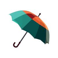 Rainbow umbrella shields from wet weather icon isolated vector