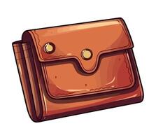 Leather wallet symbolizes wealth and modern finance icon isolated vector