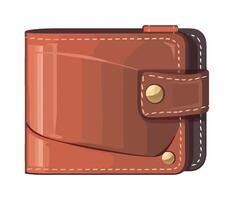 leather wallet symbolizes luxury and elegance icon isolated vector