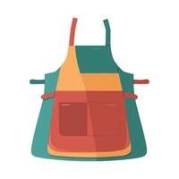 colored apron for chef icon isolated vector