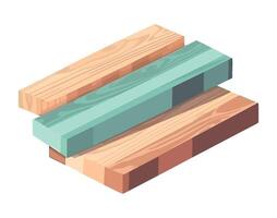 Stacks of timber, nature building blocks icon isolated vector