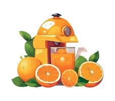 Juicy citrus slices for a healthy drink icon isolated vector