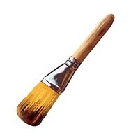 paintbrush of yellow ink design icon isolated vector