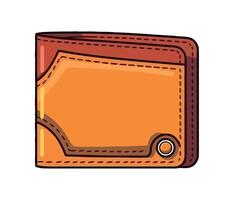 Leather wallet symbolizes finance and wealth success icon isolated vector