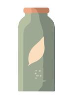 Fresh organic vegetables in a jar, healthy meal icon isolated vector